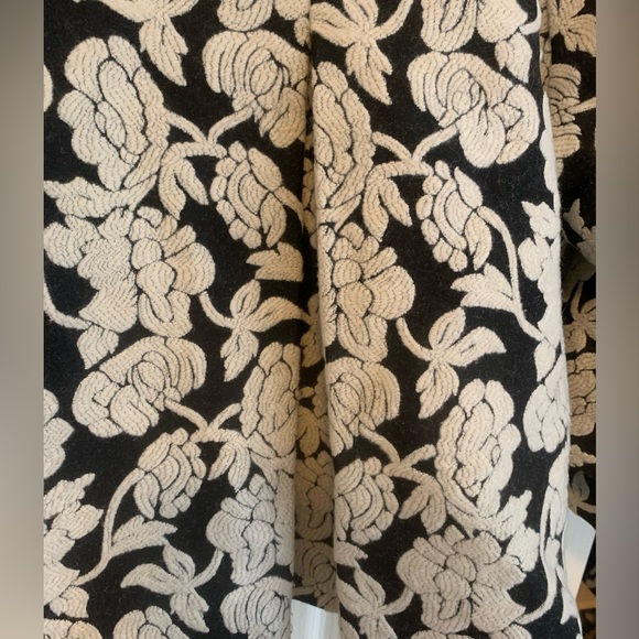 Vintage Kensie designer crop classic floral print button coat black and white - Picture 13 of 15